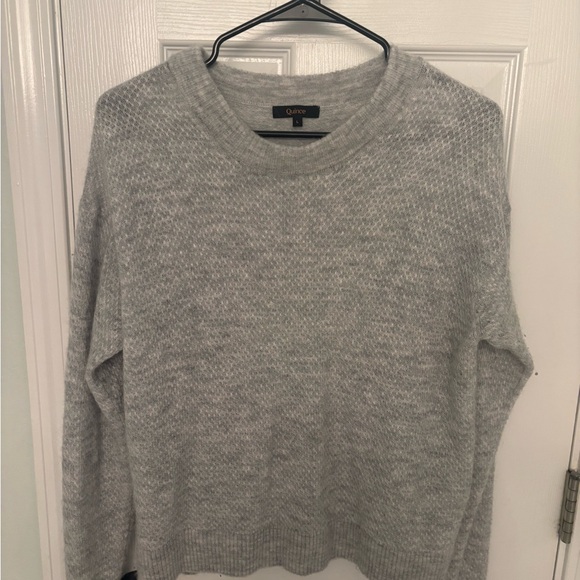 Quince Heather Gray Scoop Neck Sweater - Picture 2 of 2